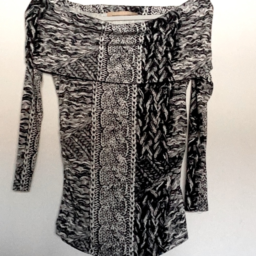 Gender Bias Modal/ Spandex printed off the shoulder sexy top.